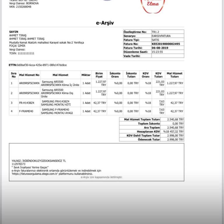 Montaj Dahil Satın Aldığım Klima İçin Ekstra Ücret Talep Edildi