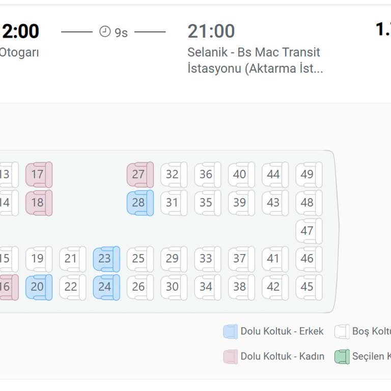 Kadın Yolcuya Yanlış Koltuk Eşleştirmesi Ve Çözüm Sunulmaması