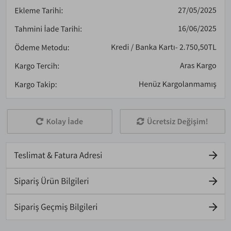 Gizce Alışverişimde Siparişim Kargolanmadı Param İade Edilmedi