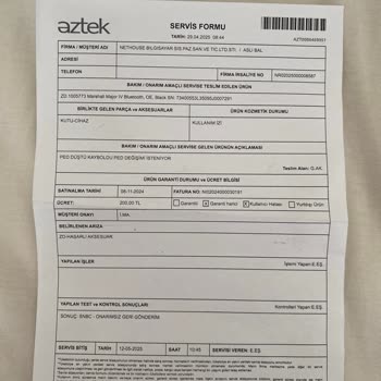 Garantili Ürün Hem Onarılmadı Hem De Daha Kötü Geri Gönderildi!