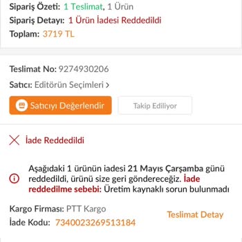 Orijinal Diye Satılan Ayakkabının Sahte Çıkması Ve İade Sorunu