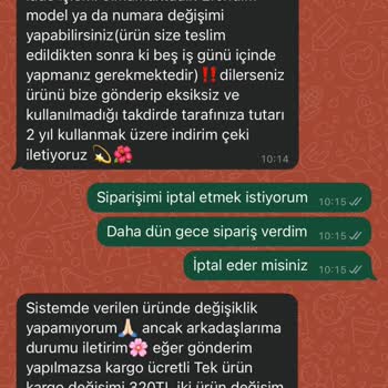 Sipariş İptal Talebine Yanıt Alınamıyor, Güven Sorunu Yaşıyorum