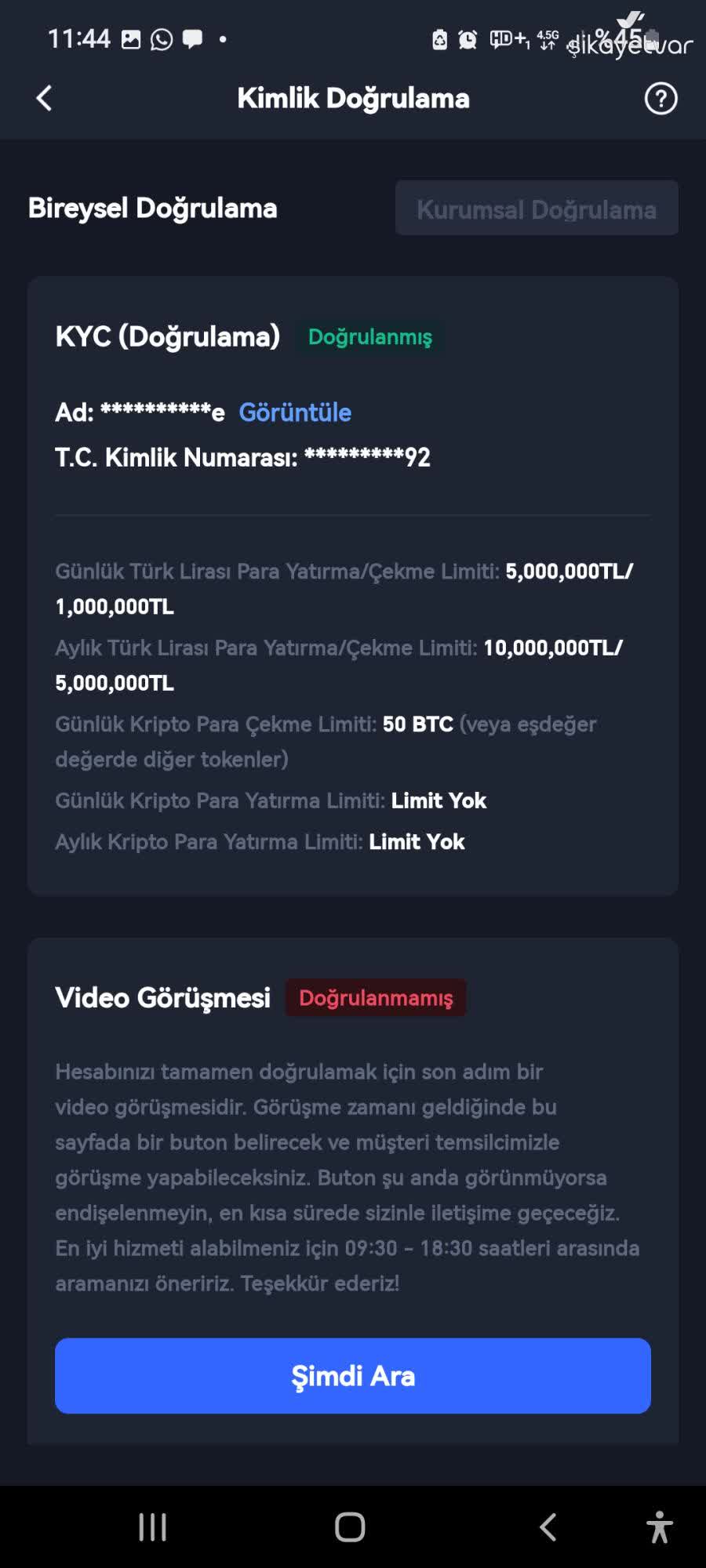 Gate TR Video Görüşme Doğrulamasında Bağlantı Sorunu Ve Para Çekme Engeli -  Şikayetvar