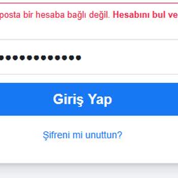 Facebook Hesabıma Bilgisayardan Giriş Yapamıyorum: E-posta Tanınmıyor