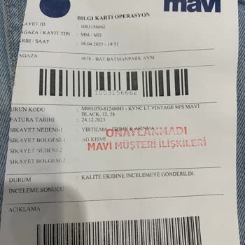 İade Edilen Pantolonun Yırtılması Kullanıcı Hatası Sayıldı