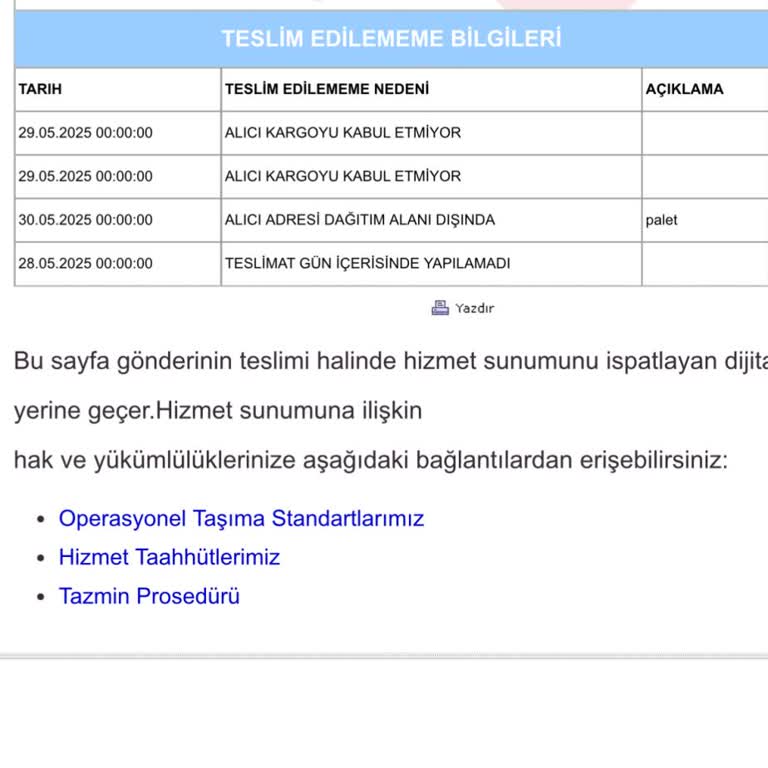Kargo Teslim Edilmiyor, İletişim Kurulamıyor