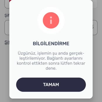 Moneytolia Mobil Uygulamasına Girişte Sürekli Hata Alıyorum