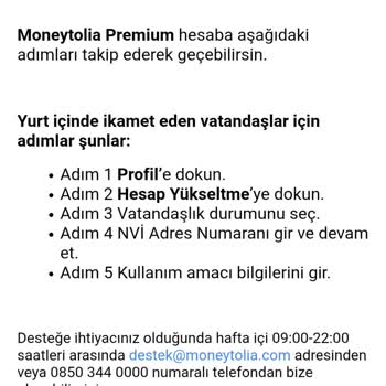 Moneytolia Mobil Uygulamasına Girişte Sürekli Hata Alıyorum