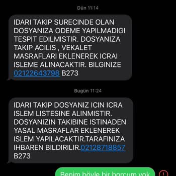23 Yıl Öncesine Ait Olduğu İddia Edilen Borç İçin Tehditkâr Mesajlar Alıyorum
