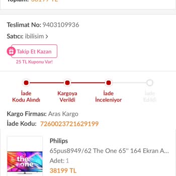 Kırık Ve Teşhir TV Gönderimi Sonrası İade Sürecinde Yaşanan Mağduriyet