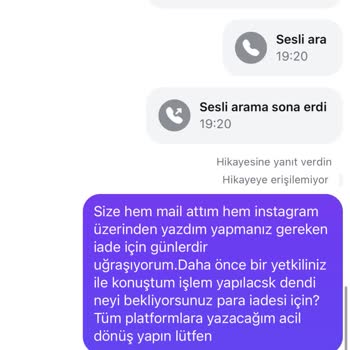 Para İadesi Yapılmayan Ürün Ve Yetersiz İletişim