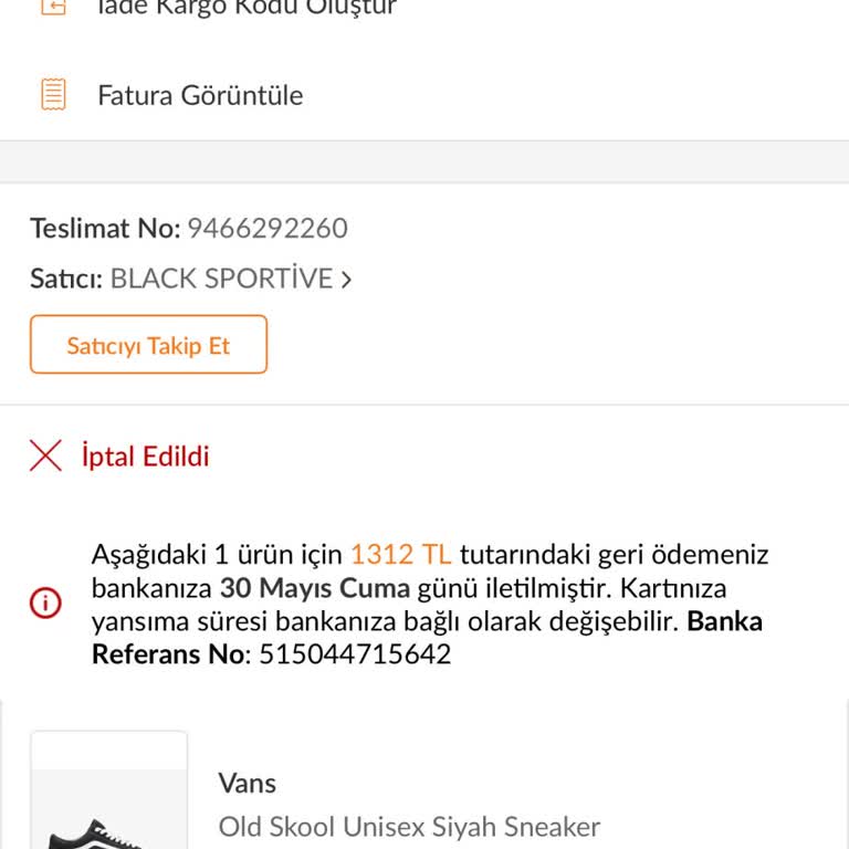 Fiyat Artışı Nedeniyle Siparişim Keyfi Olarak İptal Edildi