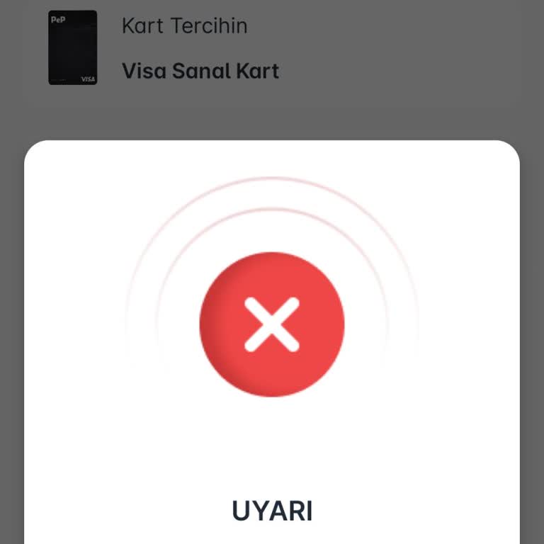 Sanal Kart Oluşturamıyorum, Sürekli Hata Alıyorum