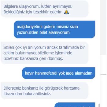 Obilet Bilet Ücreti İadesi Yapılmadı Müşteri Hizmetleri Tutarsız Bilgi Veriyor