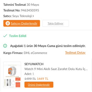 Trendyol Farklı Saat Gönderildi!