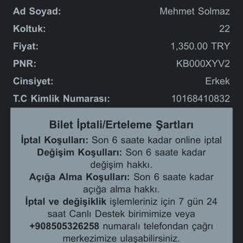 Bileti Haberim Olmadan Değiştirdiler Müşteri Hizmetine Ulaşamıyorum