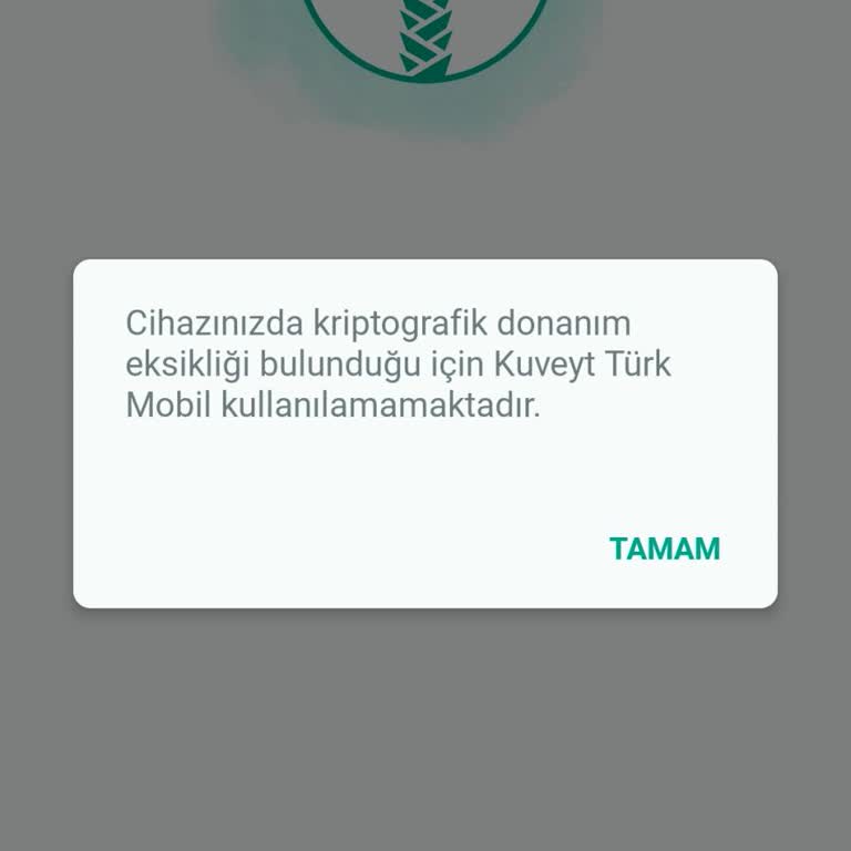 Kuveyt Türk Mobil Uygulamasına Girişte Beklenmedik Hata Yaşadım