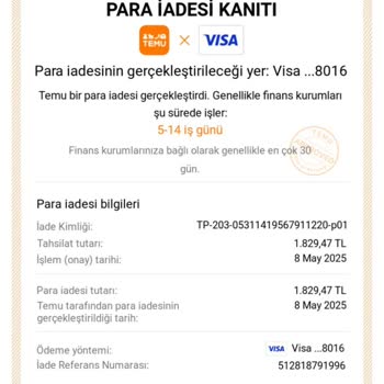 Temu'dan Para İadesi Alınamıyor, Müşteri Hizmetleri Yetersiz