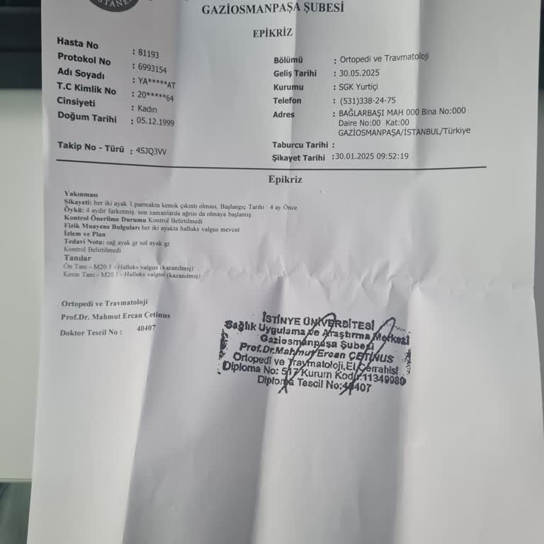 Sigorta Onayı Alınmadan Muayeneye Yönlendirilip Ücret Yansıtılması Nedeniyle Mağduriyet