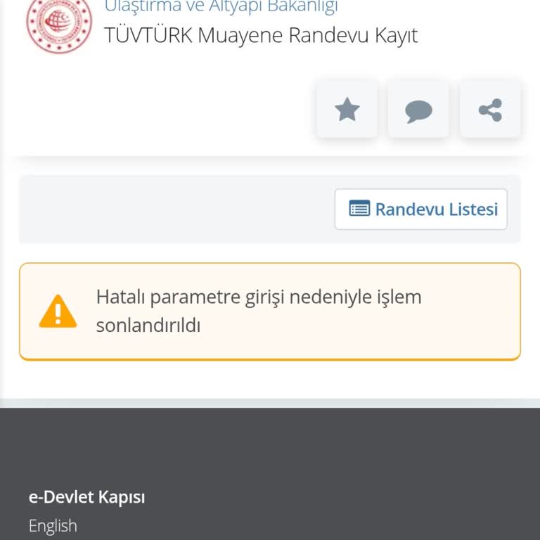 Tüvtürk Randevu Alımında Sistemsel Sorun Ve Acil Yardım Talebi