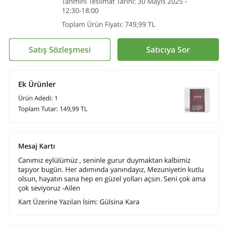 Sipariş Teslim Edilmedi Ve İletişim Sorunu Yaşadım
