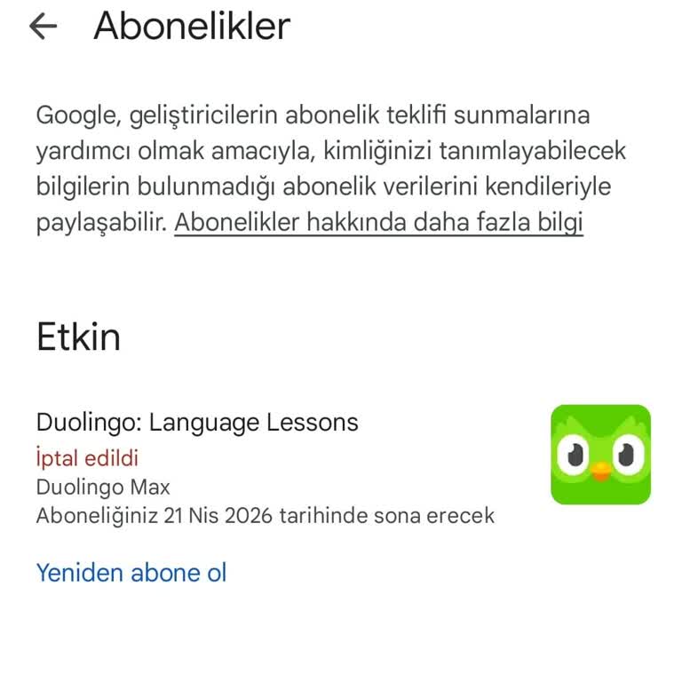 Duolingo Max: Nach Testphase 2399₺ abgebucht ohne Bestätigung, Rückerstattung!