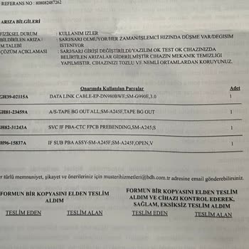 Garanti Sonrası Tamir Edilen Samsung Telefonumda Performans Sorunları Ve Yetersiz Servis Desteği