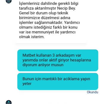 Matbet Hesabına Giriş Sorunu Ve Yetersiz Destek Deneyimi
