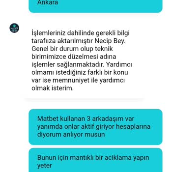 Matbet Hesabına Giriş Sorunu Ve Yetersiz Destek Deneyimi