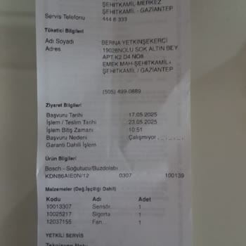 Bosch Buzdolabında Sürekli Tekrarlayan Arıza Ve Değişim Sorunu