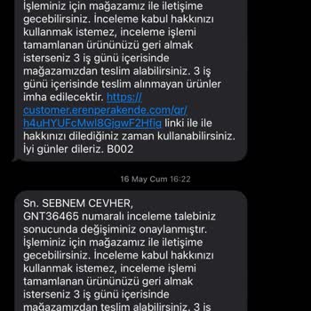 Değişim Onaylandı, Para İadesi İçin Zorluk Çıkarıldı