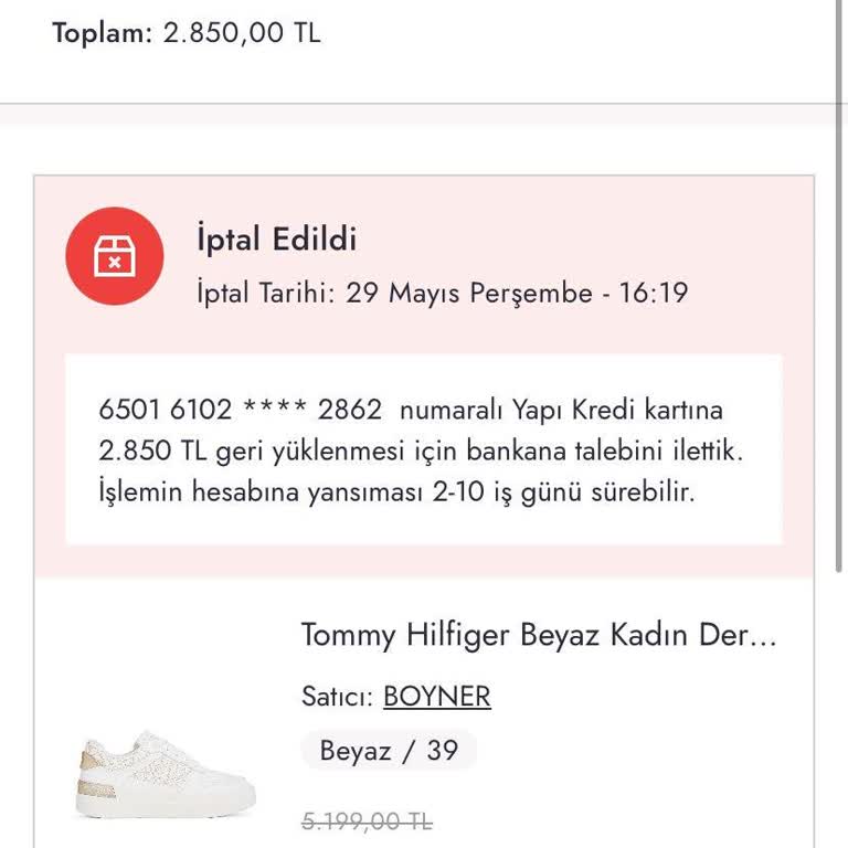 Boyner'den Siparişimin Gönderilmemesi Ve İletişim Eksikliği