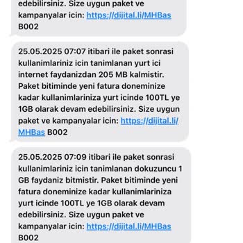 Kullanmadığım İnternet Paketleri Geceleri Otomatik Tanımlandı, Mağdur Edildim