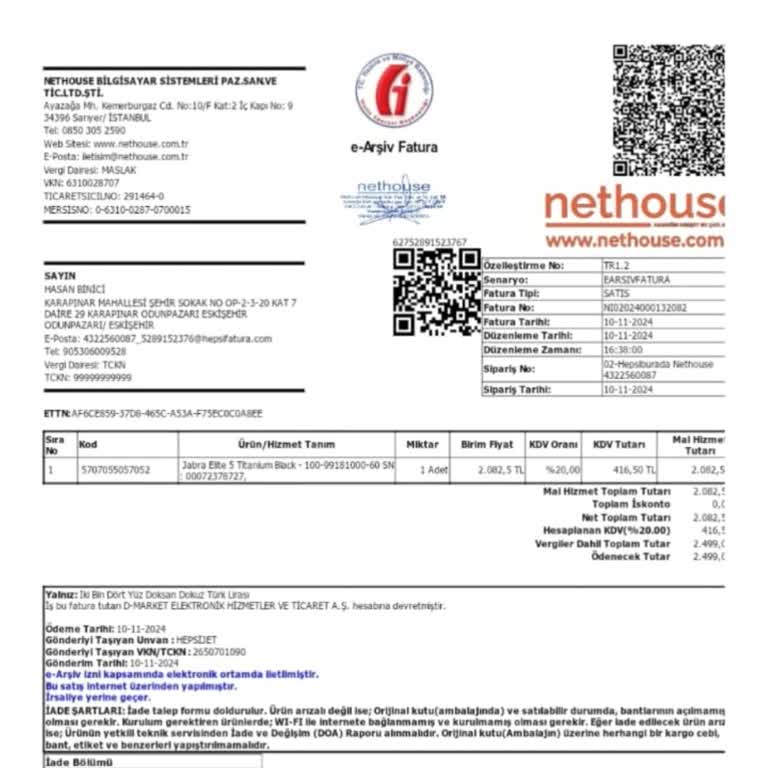 Jabra Elite 5 Sağ Kulaklık Arızası Ve Değişim Talebi