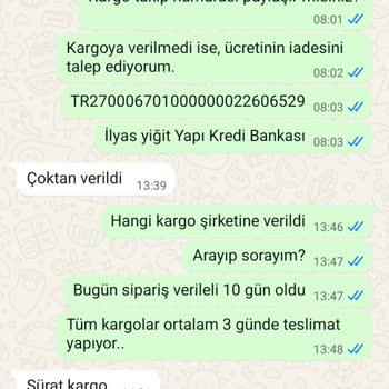 Sipariş Sonrası İletişimsizlik Ve Kargo Sorunları