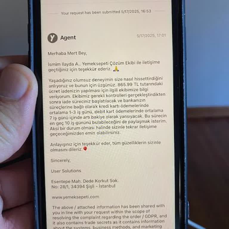 Yemeksepeti'nden Eksik Ürün Ve İade Sorunu: 13 Gündür Paramız Yatmadı