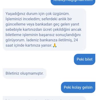 Bilet Alımında Yaşanan Sorun Ve Ücret İadesinde Gecikme