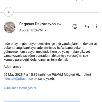 Epttavm'den Ürün İadesi Sonrası Para İadesi Yapılmıyor