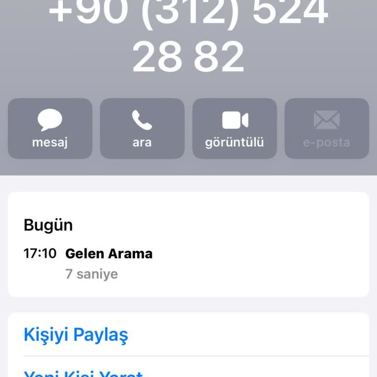 +90 (312) 524 28 82 Numaralı Hattın Yetkisiz Aramaları Ve Sorumluluk Reddi