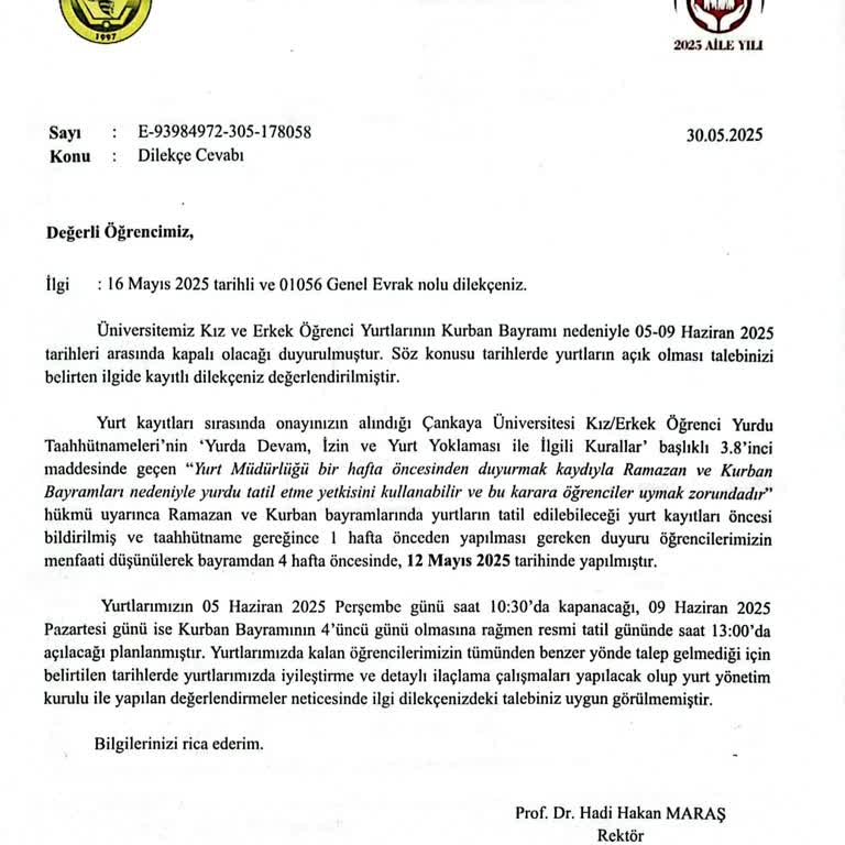 Final Haftasında Yurt Kapatılarak Öğrencilerin Barınma Ve Eğitim Hakkı İhlal Ediliyor