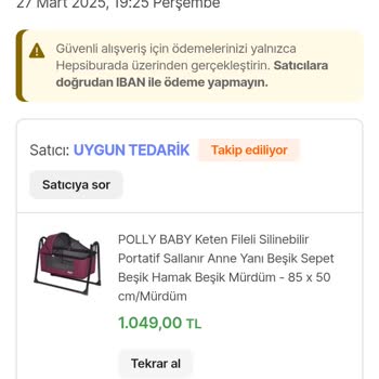 Sipariş Verilen Beşiğin Teslim Edilmemesi Ve Para İadesi Hakkında Belirsizlik