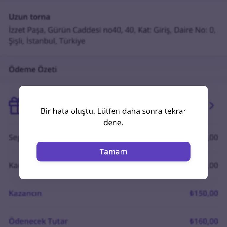 Sipariş Veremiyorum, Destek Hattı Çözüm Sunmuyor