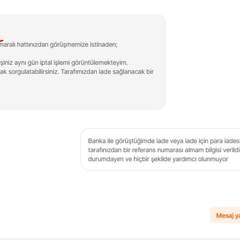İptal Edilen Siparişimin Ücret İadesi Yapılmadı