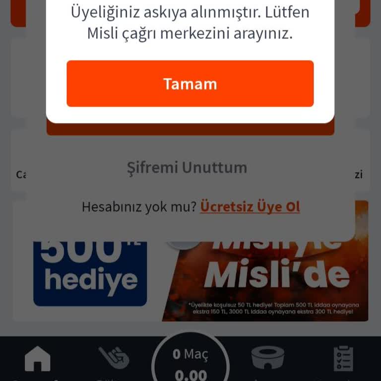 Misli.com Hesabım Askıya Alındı Yüksek Miktar Yükledim İşlem Yapılmıyor