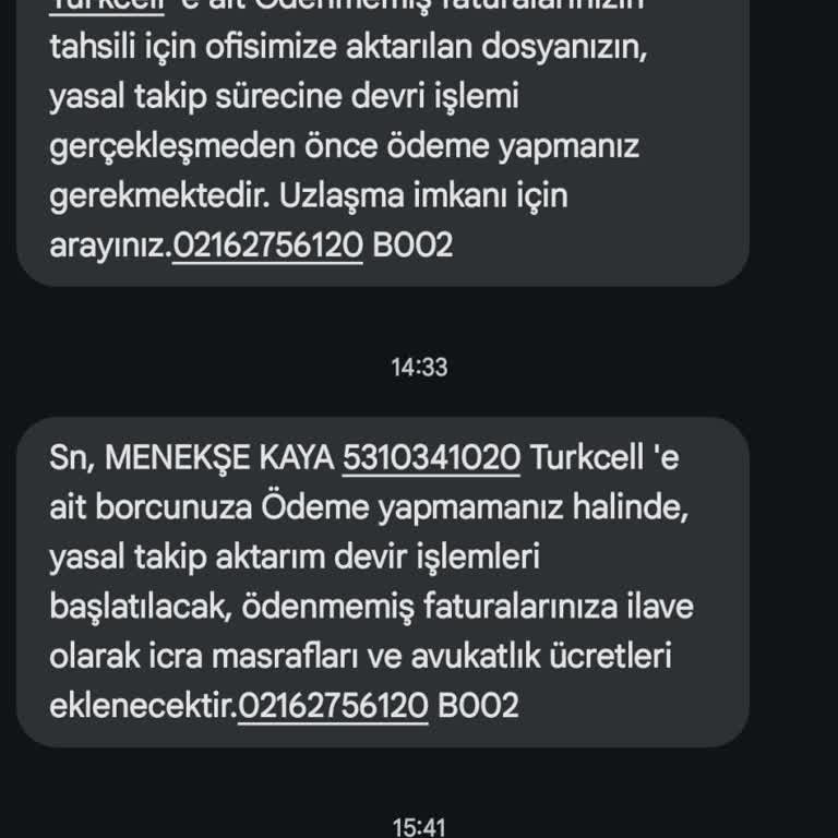 Yanlış Numara Üzerinden Hatalı Borç Mesajları Alıyorum