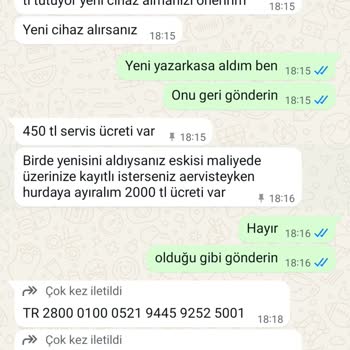 Onarılmayan Cihaz İçin Ek Ücret Talebi Şaşkınlığı