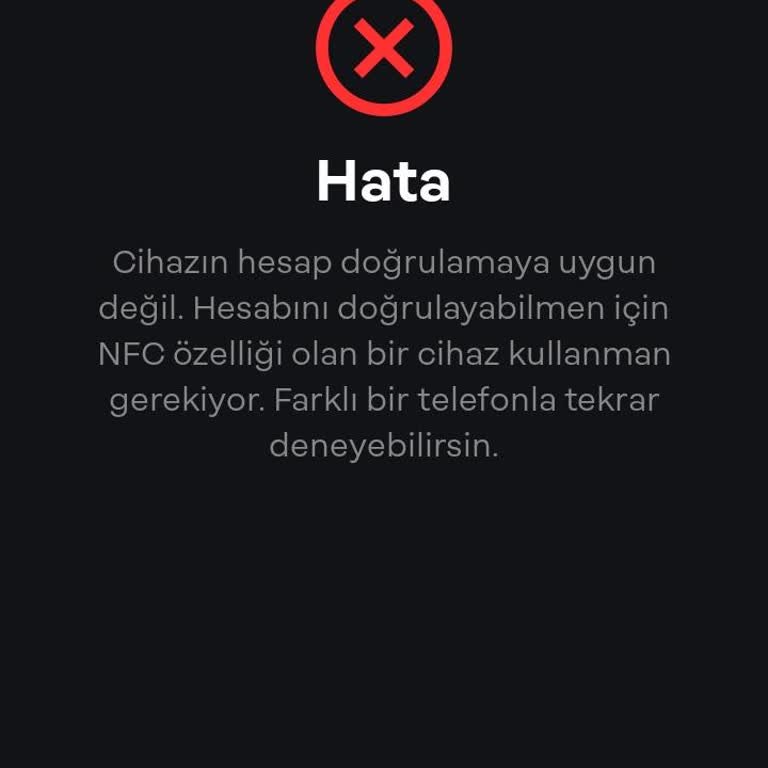 NFC Olmayan Telefonla Papara Kart Doğrulama Sorunu