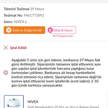 Kampanyalı Ürünü Satmayıp Siparişimi Keyfi İptal Ettiler