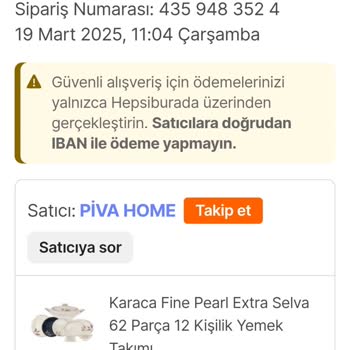 Hepsiburada Piva Home'dan Şikayetçiyim