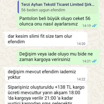 Aldığım Takım Elbise Ölçülerime Uymadı, İletişim Kurulamıyor